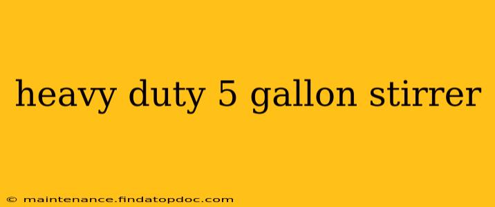 heavy duty 5 gallon stirrer