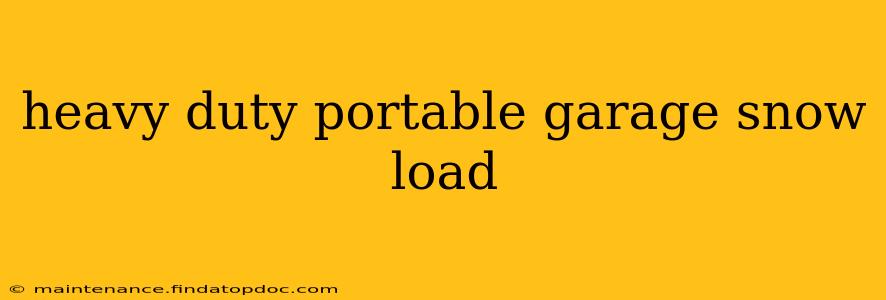 heavy duty portable garage snow load