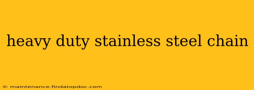 heavy duty stainless steel chain