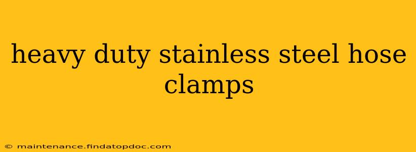 heavy duty stainless steel hose clamps