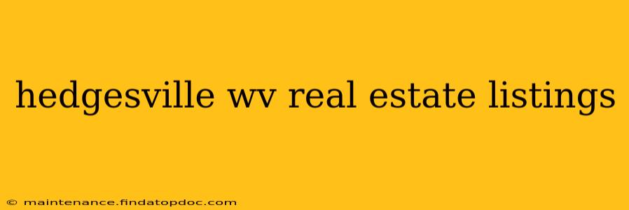hedgesville wv real estate listings