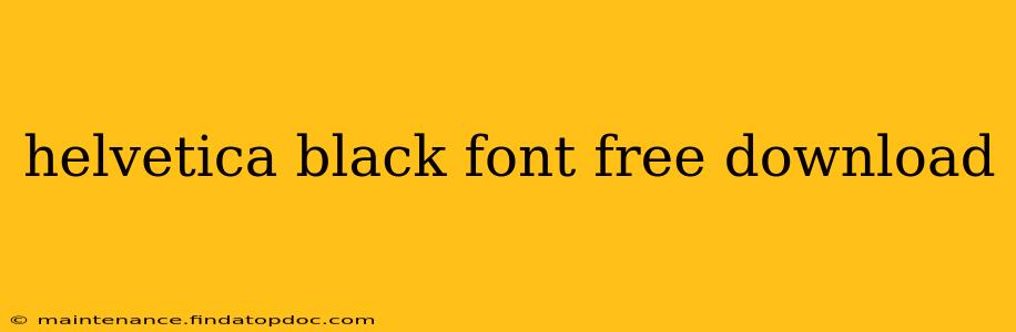 helvetica black font free download