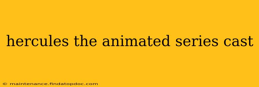 hercules the animated series cast