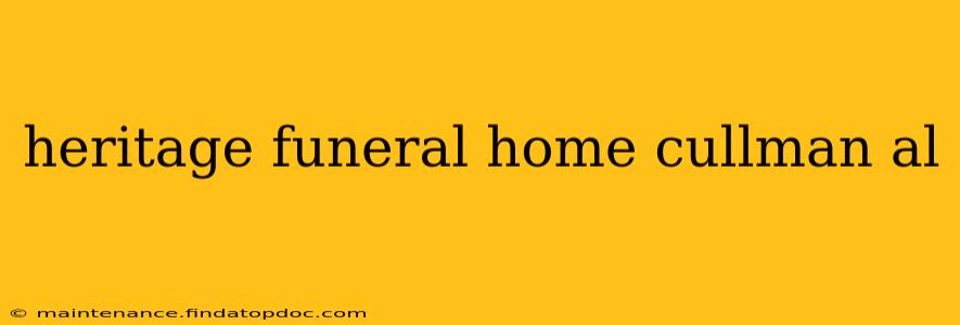 heritage funeral home cullman al