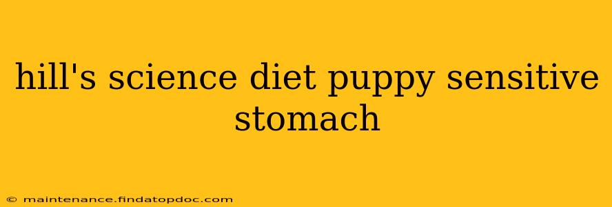 hill's science diet puppy sensitive stomach