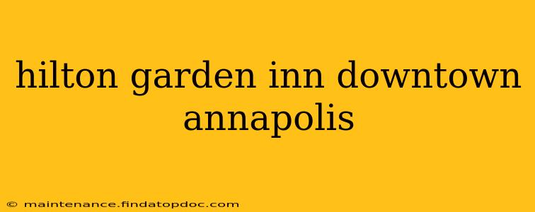hilton garden inn downtown annapolis
