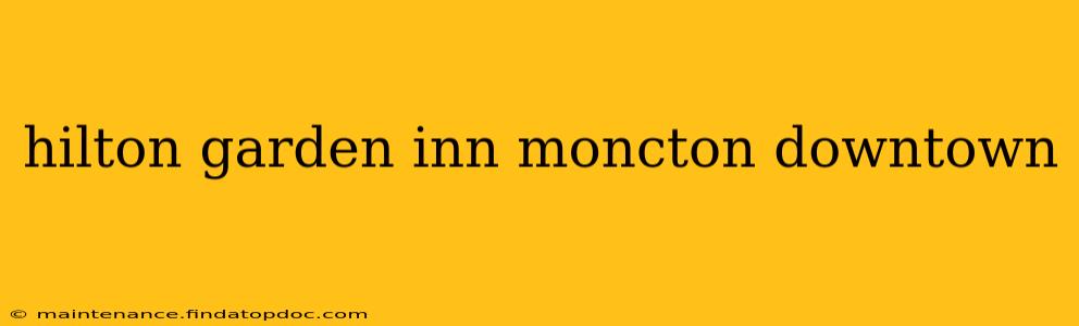 hilton garden inn moncton downtown