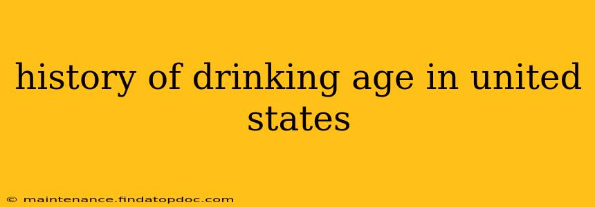 history of drinking age in united states