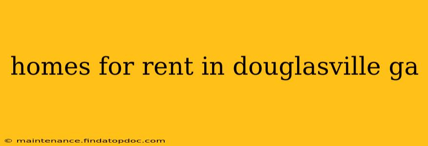 homes for rent in douglasville ga