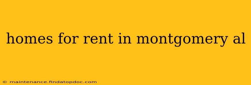homes for rent in montgomery al