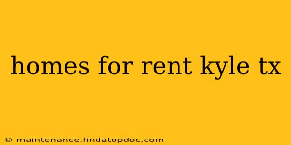 homes for rent kyle tx