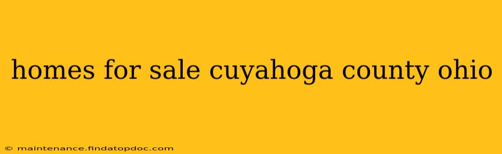homes for sale cuyahoga county ohio
