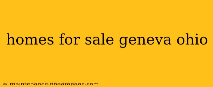 homes for sale geneva ohio