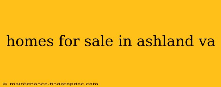 homes for sale in ashland va