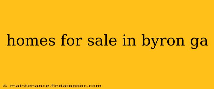 homes for sale in byron ga