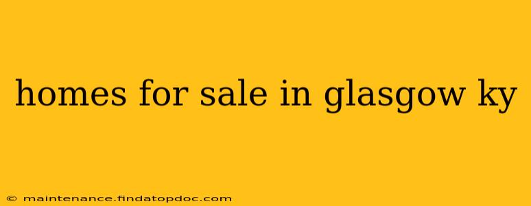 homes for sale in glasgow ky