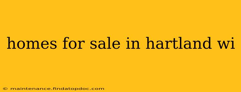 homes for sale in hartland wi