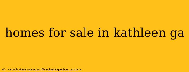 homes for sale in kathleen ga