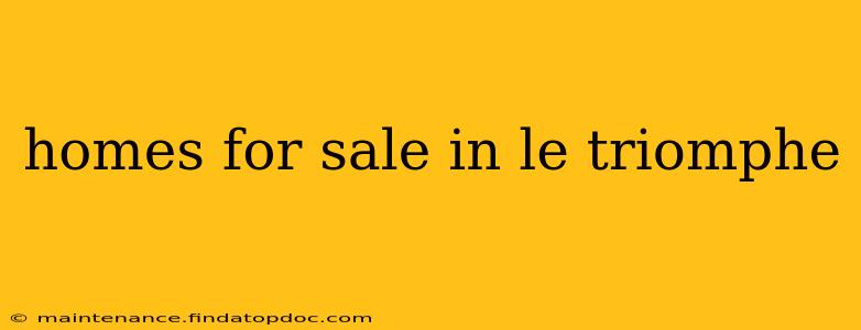 homes for sale in le triomphe