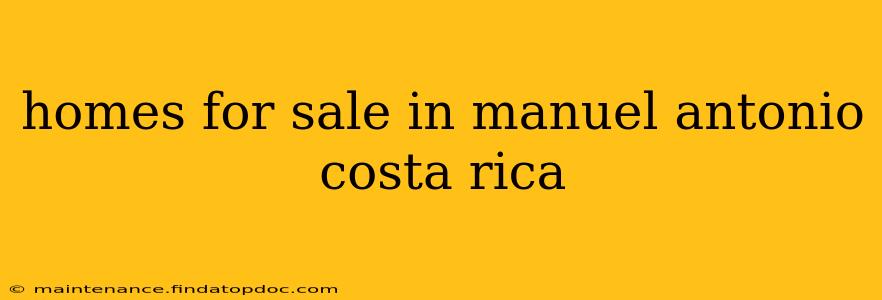 homes for sale in manuel antonio costa rica