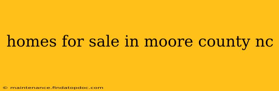 homes for sale in moore county nc