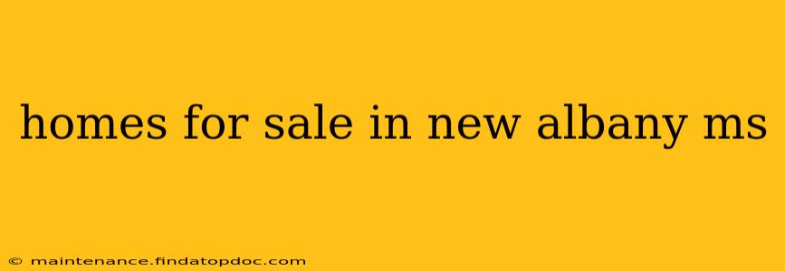 homes for sale in new albany ms