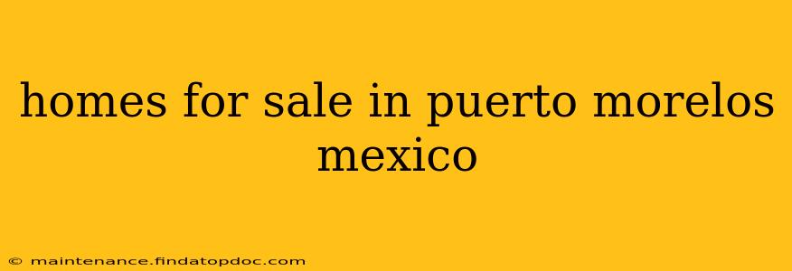 homes for sale in puerto morelos mexico