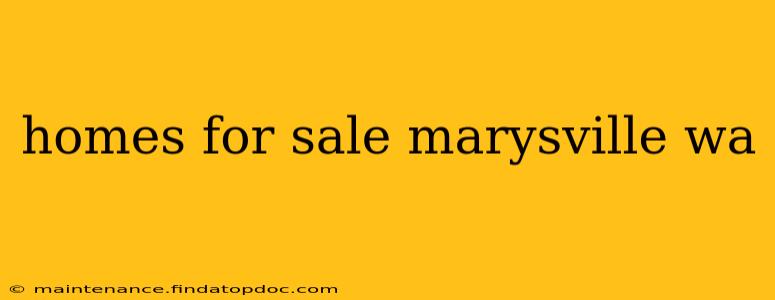 homes for sale marysville wa