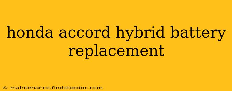 honda accord hybrid battery replacement
