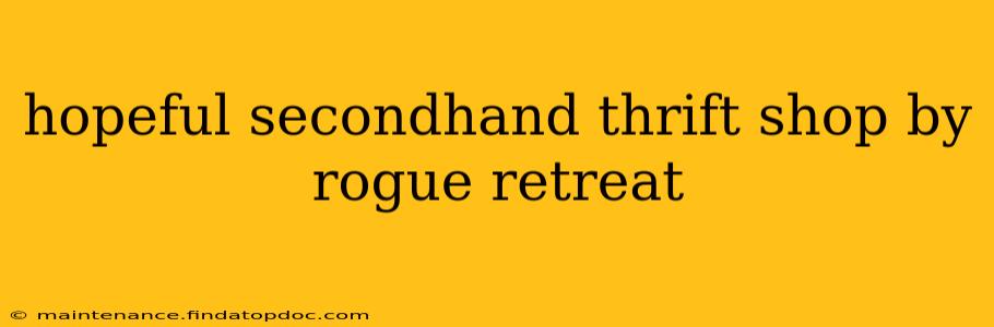 hopeful secondhand thrift shop by rogue retreat
