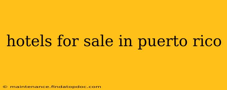 hotels for sale in puerto rico