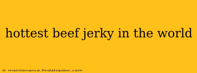 hottest beef jerky in the world