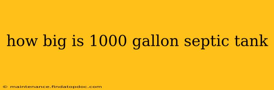 how big is 1000 gallon septic tank