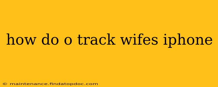 how do o track wifes iphone