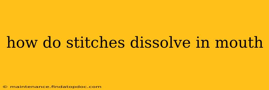 how do stitches dissolve in mouth