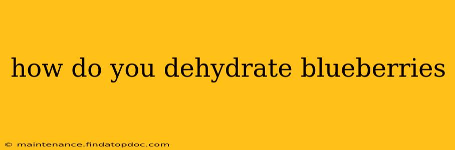 how do you dehydrate blueberries