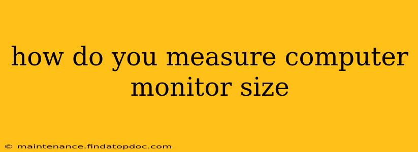 how do you measure computer monitor size
