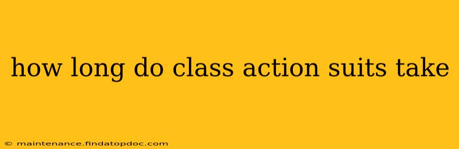how long do class action suits take