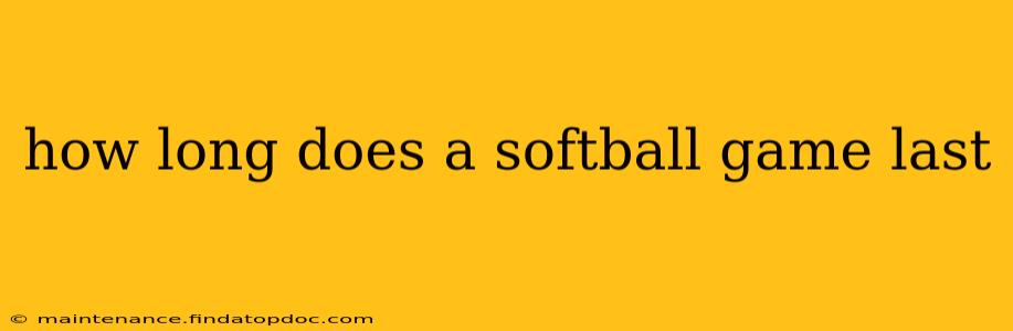 how long does a softball game last