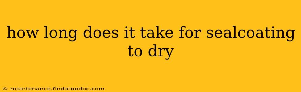 how long does it take for sealcoating to dry