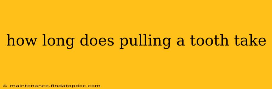 how long does pulling a tooth take