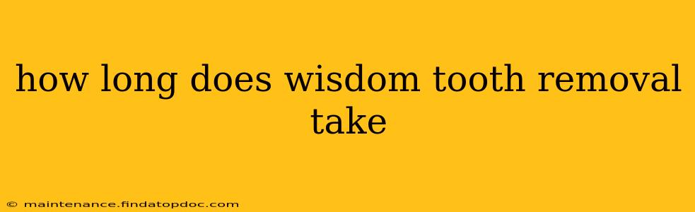 how long does wisdom tooth removal take