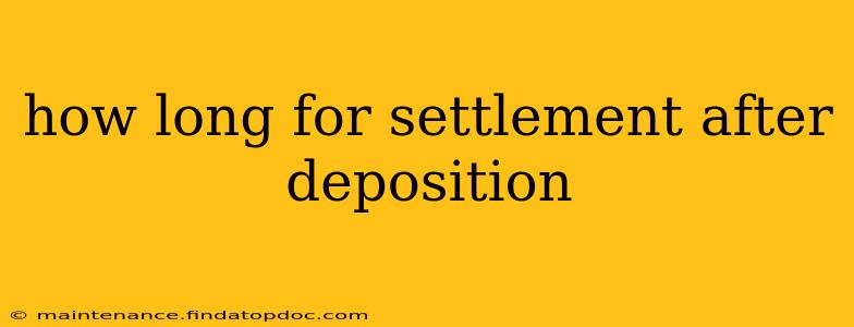 how long for settlement after deposition