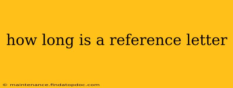 how long is a reference letter