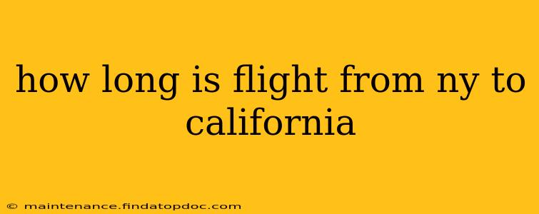 how long is flight from ny to california