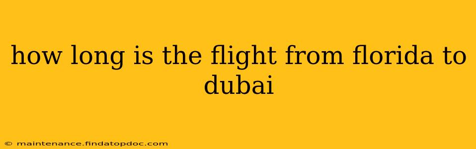 how long is the flight from florida to dubai