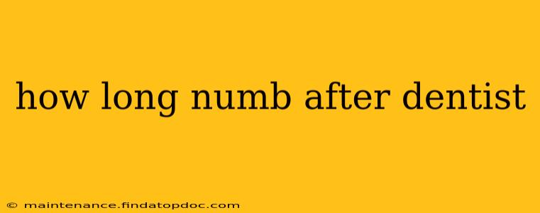 how long numb after dentist