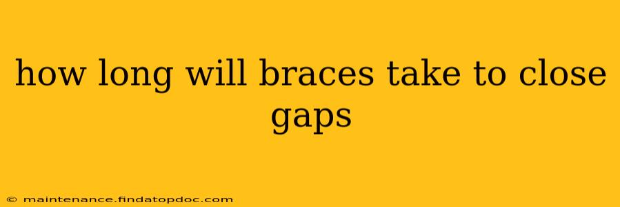 how long will braces take to close gaps