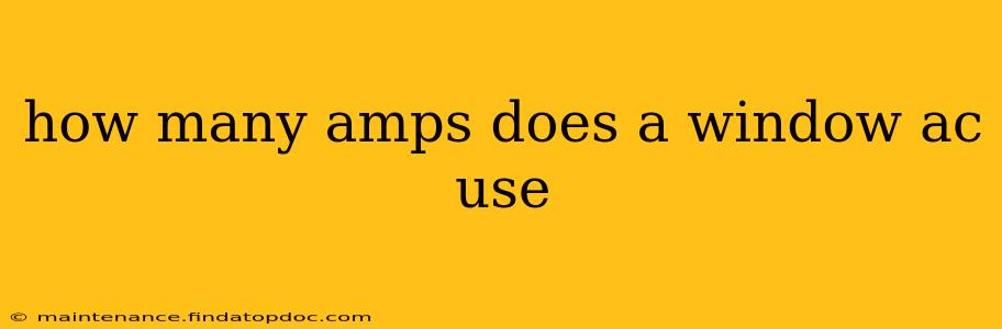 how many amps does a window ac use