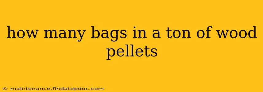 how many bags in a ton of wood pellets